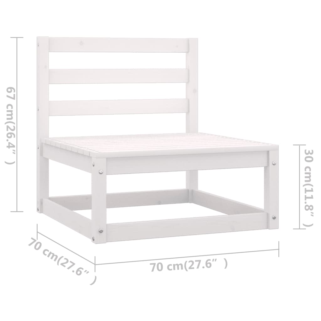 Set Mobilier De Grădină, 7 Piese, , Lemn Masiv De Pin
