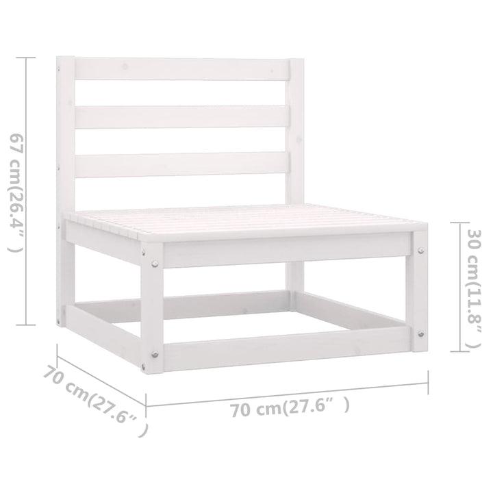 Set Mobilier De Grădină, 7 Piese, , Lemn Masiv De Pin