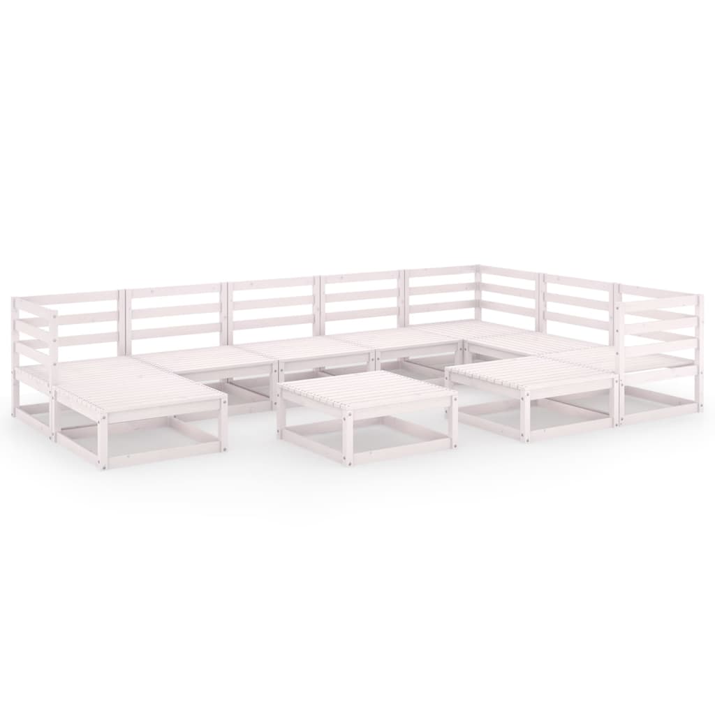 Set Mobilier De Grădină, 10 Piese, , Lemn Masiv De Pin
