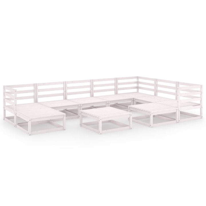 Set Mobilier De Grădină, 10 Piese, , Lemn Masiv De Pin