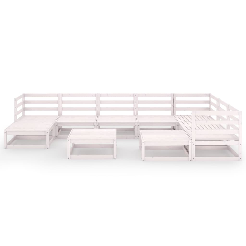 Set Mobilier De Grădină, 10 Piese, , Lemn Masiv De Pin