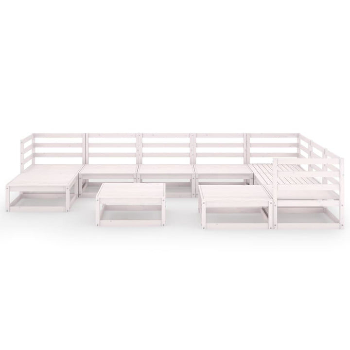 Set Mobilier De Grădină, 10 Piese, , Lemn Masiv De Pin