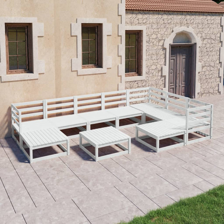 Set Mobilier De Grădină, 10 Piese, , Lemn Masiv De Pin