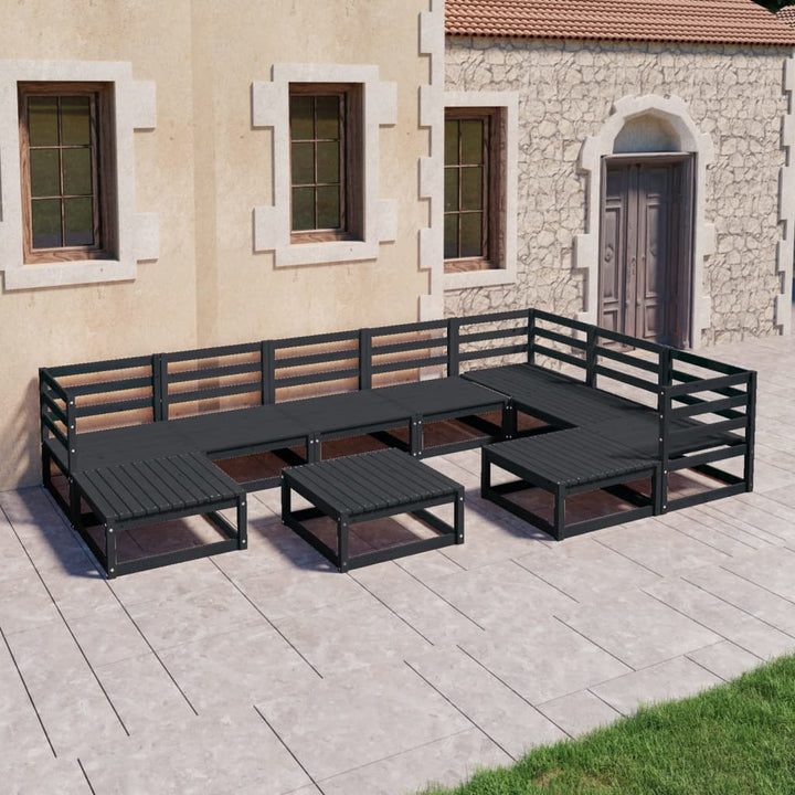 Set Mobilier De Grădină, 10 Piese, , Lemn Masiv De Pin