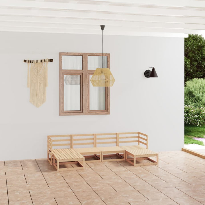 Vixl Set Mobilier Grădină Cu Perne, 6 Piese, , Lemn Masiv De Pin