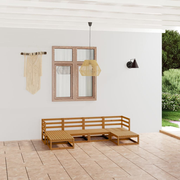 Vixl Set Mobilier Grădină Cu Perne, 6 Piese, , Lemn Masiv De Pin