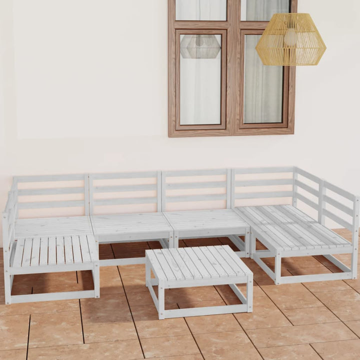 Vixl Set Mobilier Grădină Cu Perne Antracit, 7 Piese, Lemn Masiv Pin