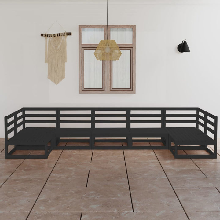 Vixl Set Mobilier De Grădină Cu Perne, 7 Piese, , Lemn Masiv Pin