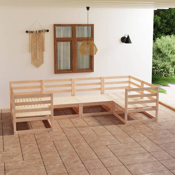 Vixl Set Mobilier Grădină, Perne, 9 Piese, Lemn Masiv Pin