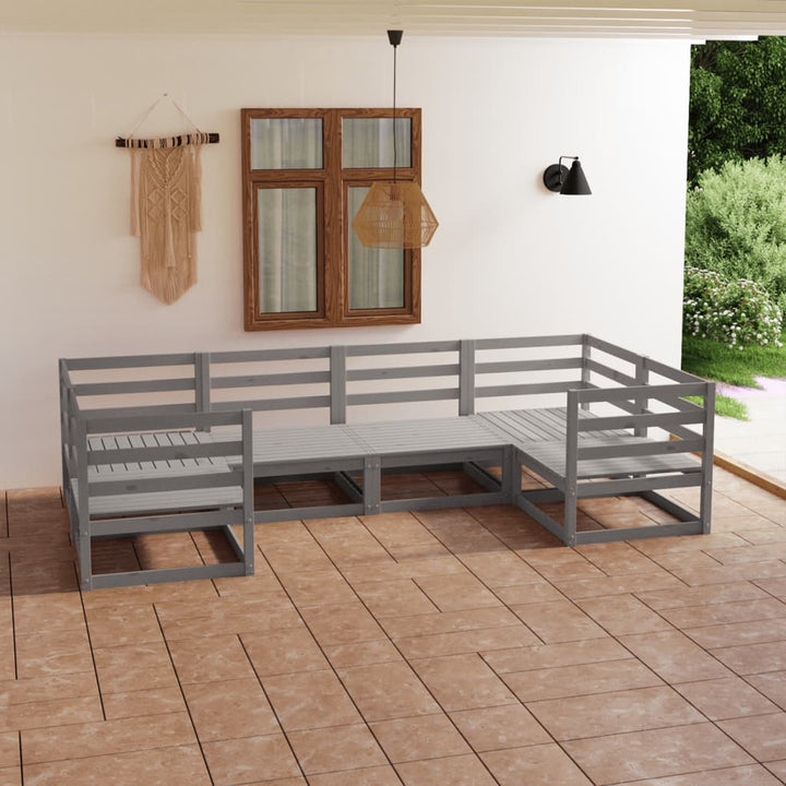 Vixl Set Mobilier Grădină, Perne, 9 Piese, Lemn Masiv Pin
