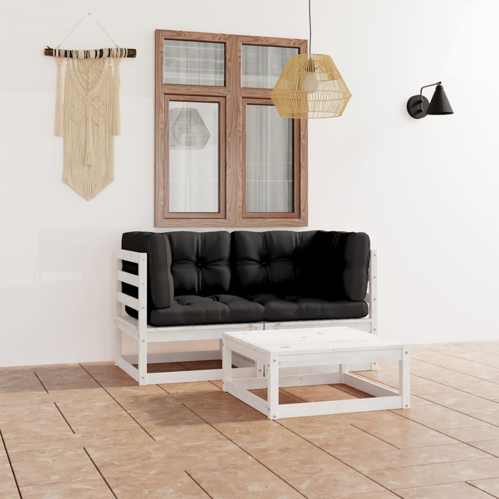 Set Mobilier De Grădină, 3 Piese, , Lemn Masiv De Pin