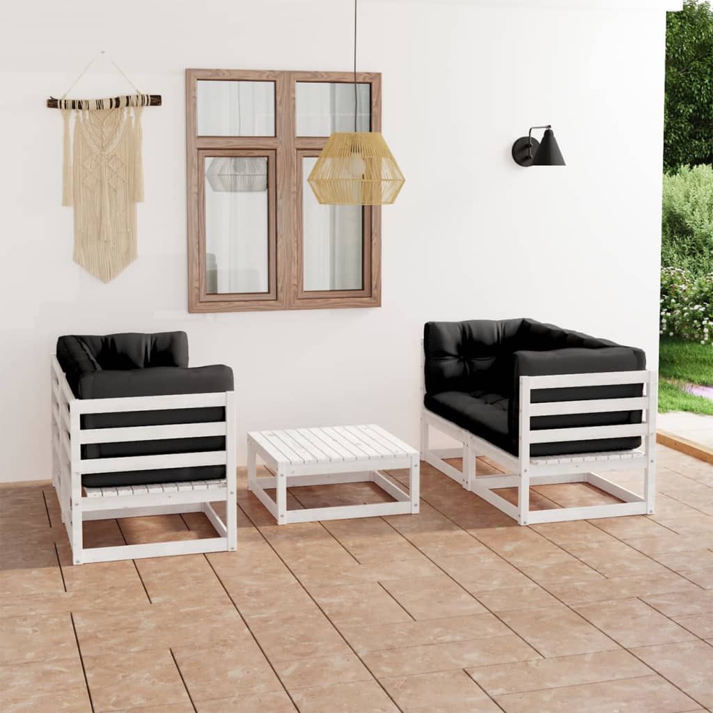 Set Mobilier De Grădină, 5 Piese, , Lemn Masiv De Pin