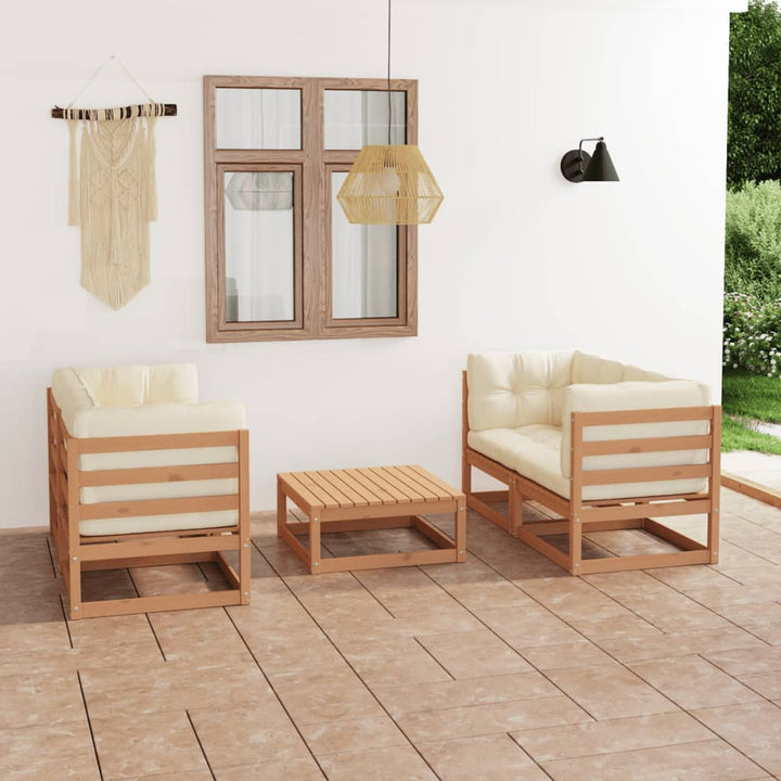 Set Mobilier De Grădină, 5 Piese, , Lemn Masiv De Pin