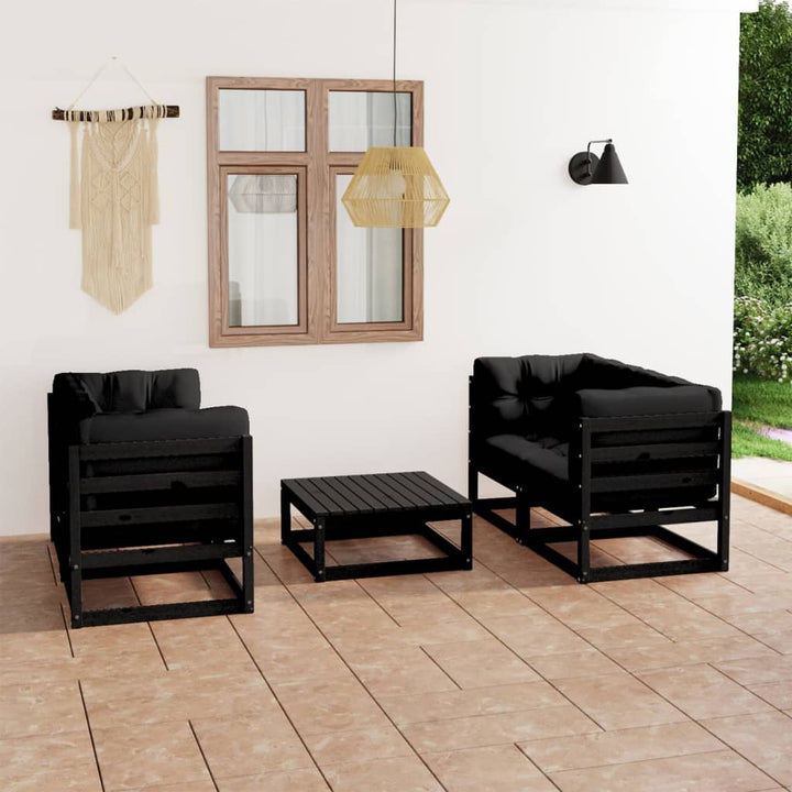 Set Mobilier De Grădină, 5 Piese, , Lemn Masiv De Pin