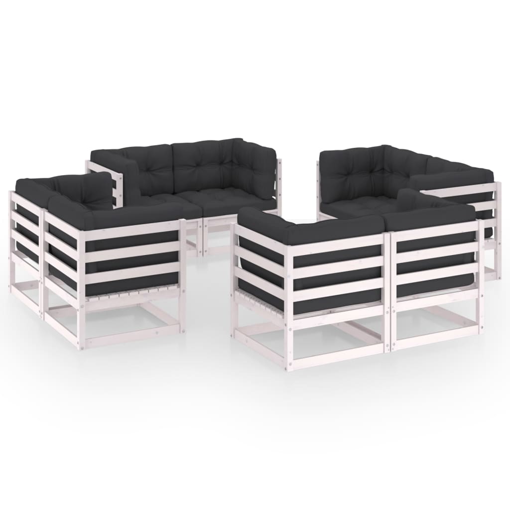 Set Mobilier De Grădină, 8 Piese, , Lemn Masiv De Pin