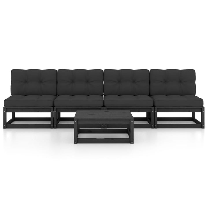 Vixl Set Mobilier Grădină Cu Perne, 5 Piese, Lemn Masiv Pin