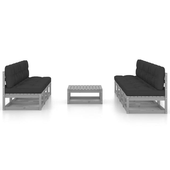 Vixl Set Mobilier De Grădină Cu Perne, 8 Piese, Lemn Masiv De Pin