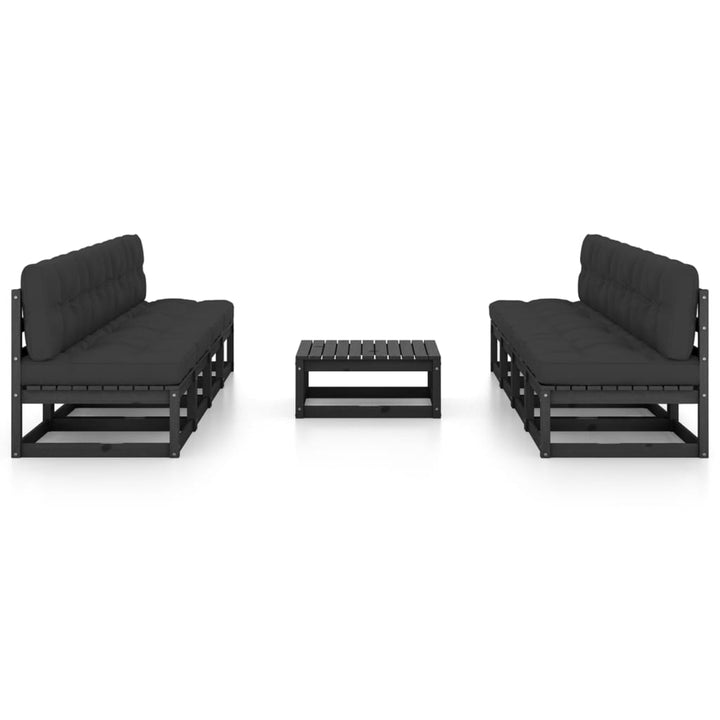 Vixl Set Mobilier Grădină Cu Perne, 9 Piese, Lemn Masiv Pin
