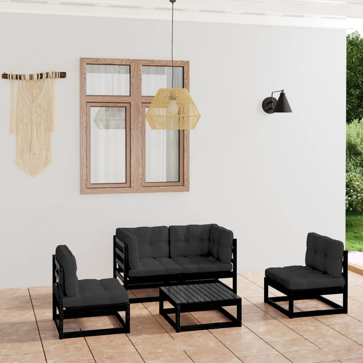 Set Mobilier De Grădină, 5 Piese, Lemn Masiv De Pin
