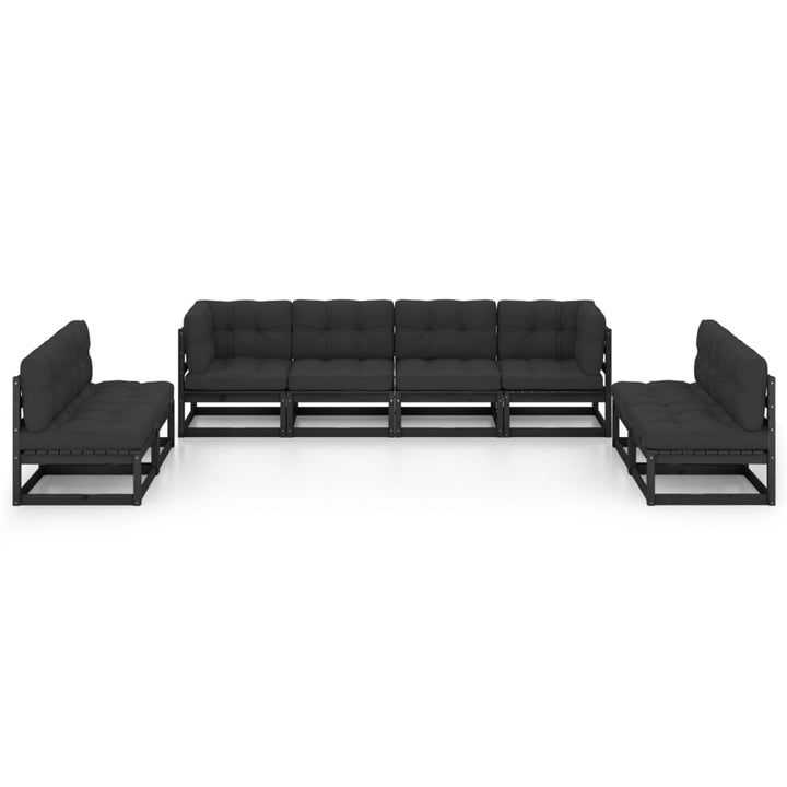 Vixl Set Mobilier Grădină Cu Perne, 8 Piese, Lemn Masiv Pin