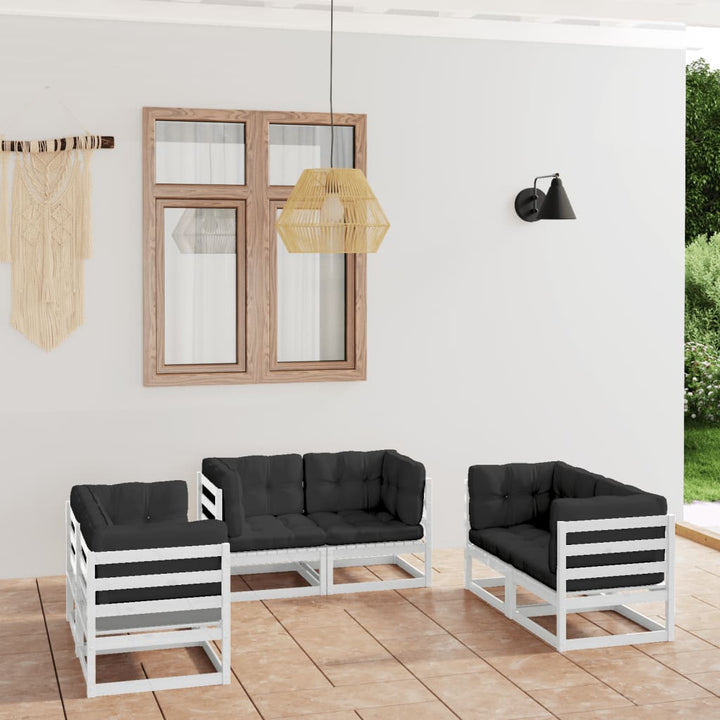 Set Mobilier De Grădină, 6 Piese, , Lemn Masiv De Pin