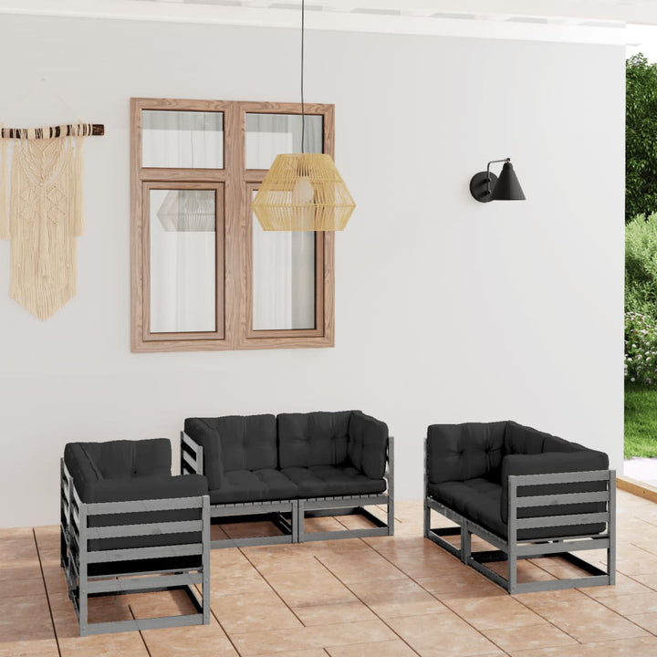 Set Mobilier De Grădină, 6 Piese, , Lemn Masiv De Pin