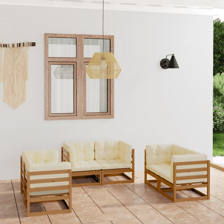 Set Mobilier De Grădină, 6 Piese, , Lemn Masiv De Pin