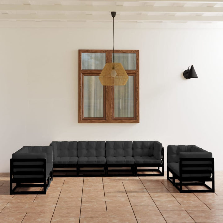 Vixl Set Mobilier De Grădină Cu Perne, 8 Piese, Lemn Masiv De Pin