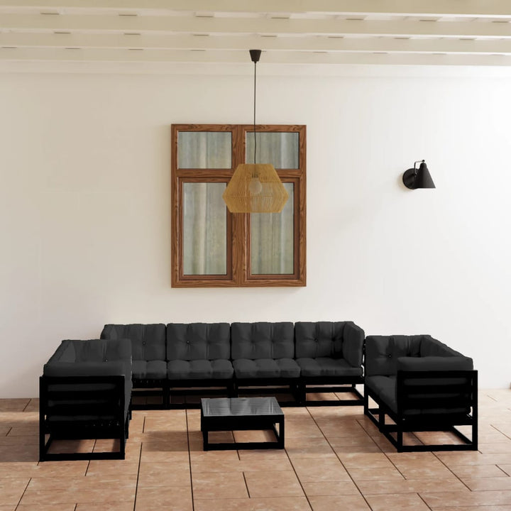 Set Mobilier De Grădină, 9 Piese, , Lemn Masiv De Pin