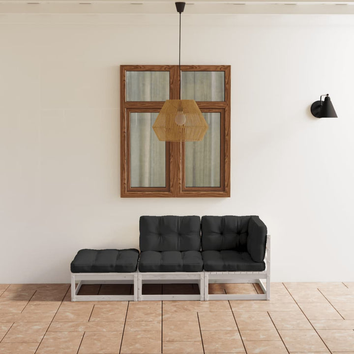 Set Mobilier De Grădină, 3 Piese, , Lemn Masiv De Pin