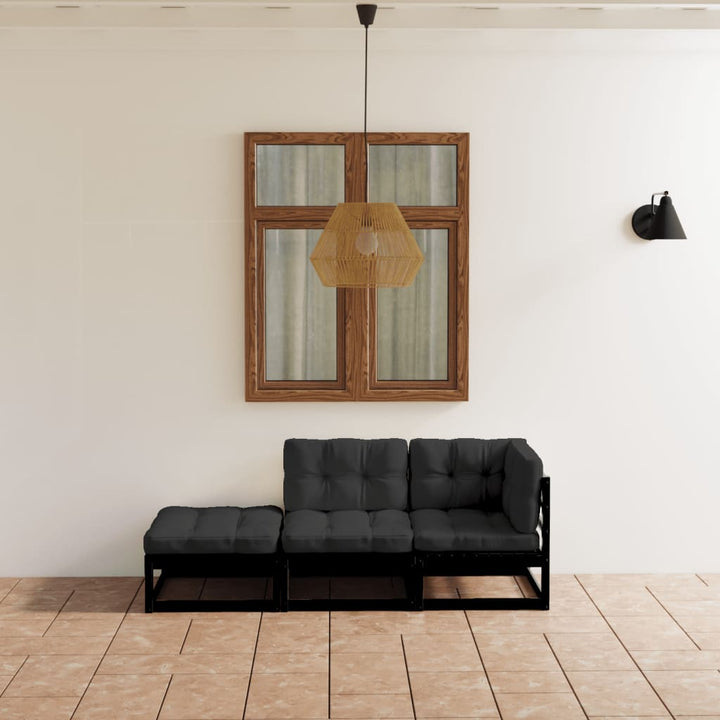 Set Mobilier De Grădină, 3 Piese, , Lemn Masiv De Pin