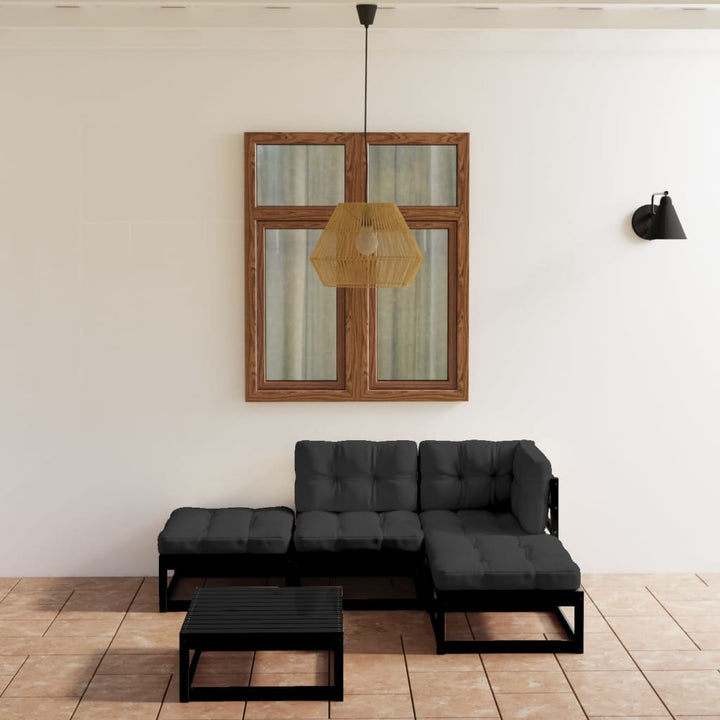Set Mobilier De Grădină, 5 Piese, Lemn Masiv De Pin