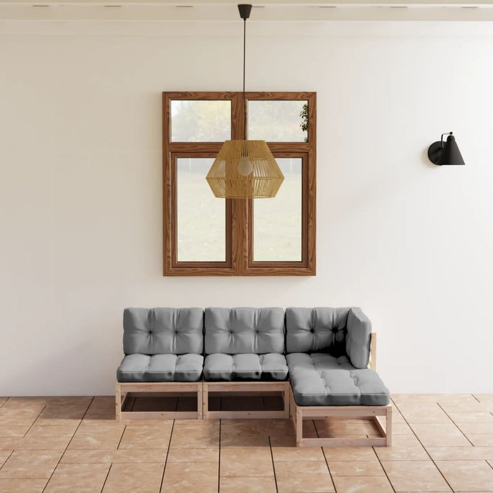Set Mobilier De Grădină, 4 Piese, , Lemn Masiv De Pin