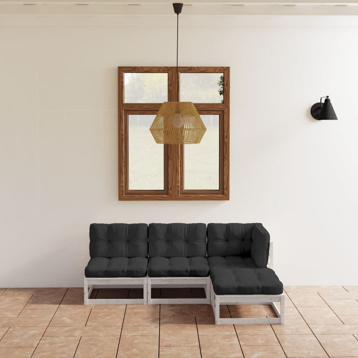 Set Mobilier De Grădină, 4 Piese, , Lemn Masiv De Pin