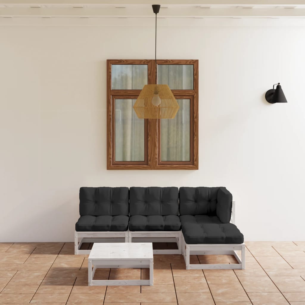 Set Mobilier De Grădină, 4 Piese, , Lemn Masiv De Pin