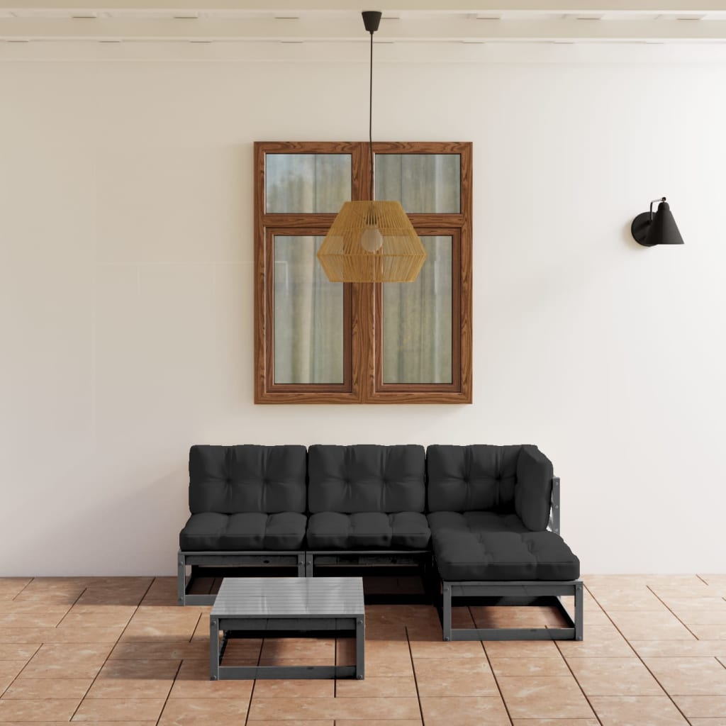 Set Mobilier De Grădină, 4 Piese, , Lemn Masiv De Pin