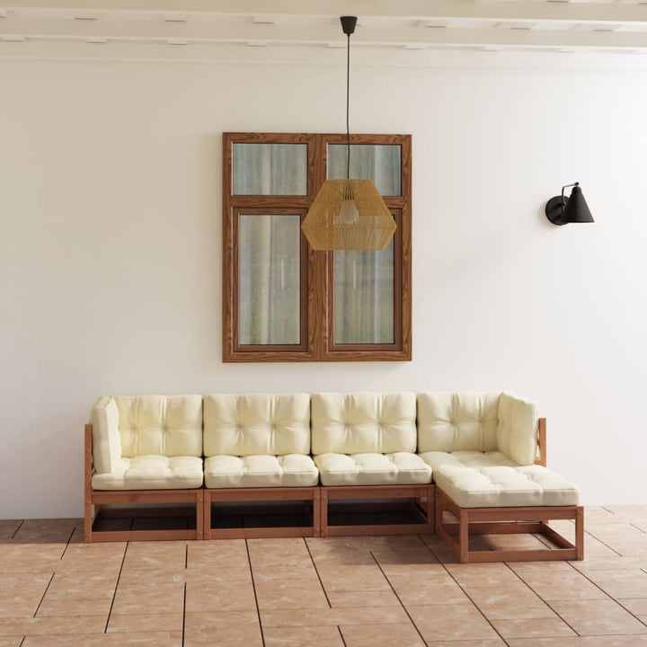 Set Mobilier De Grădină, 5 Piese, , Lemn Masiv De Pin