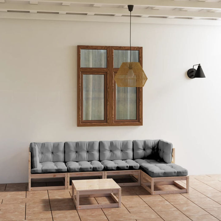 Set Mobilier De Grădină, 6 Piese, , Lemn Masiv De Pin