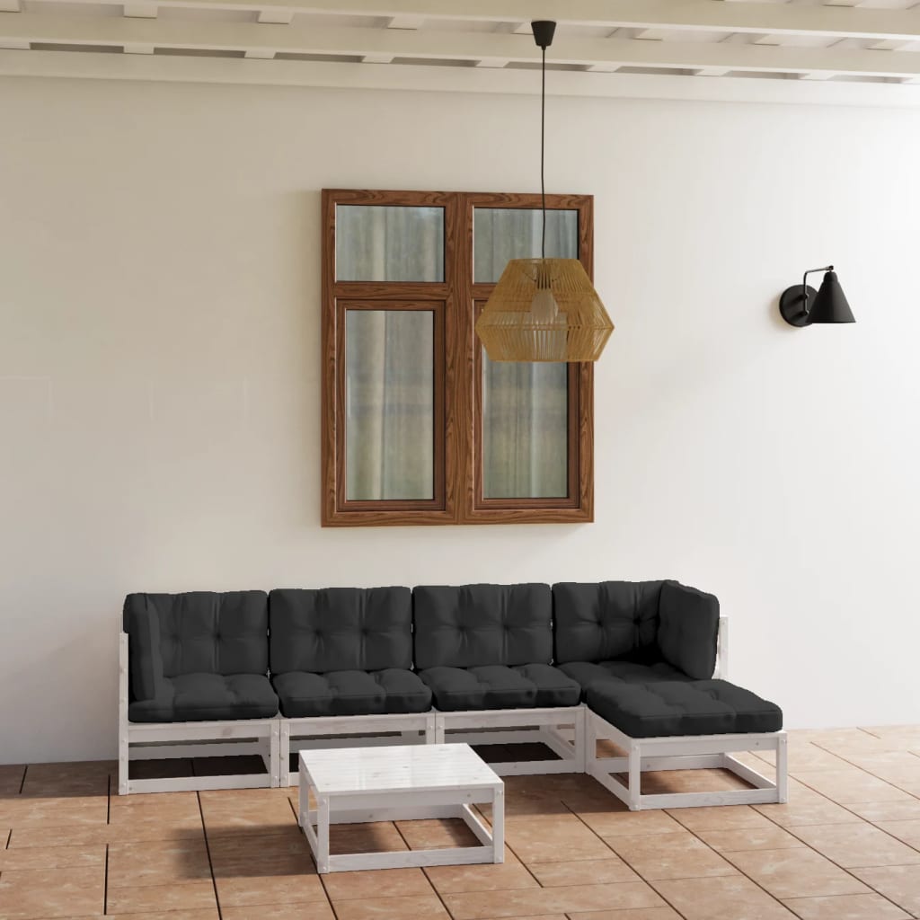 Set Mobilier De Grădină, 6 Piese, , Lemn Masiv De Pin