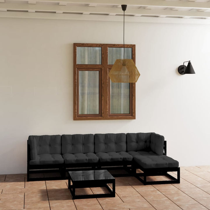 Set Mobilier De Grădină, 6 Piese, , Lemn Masiv De Pin