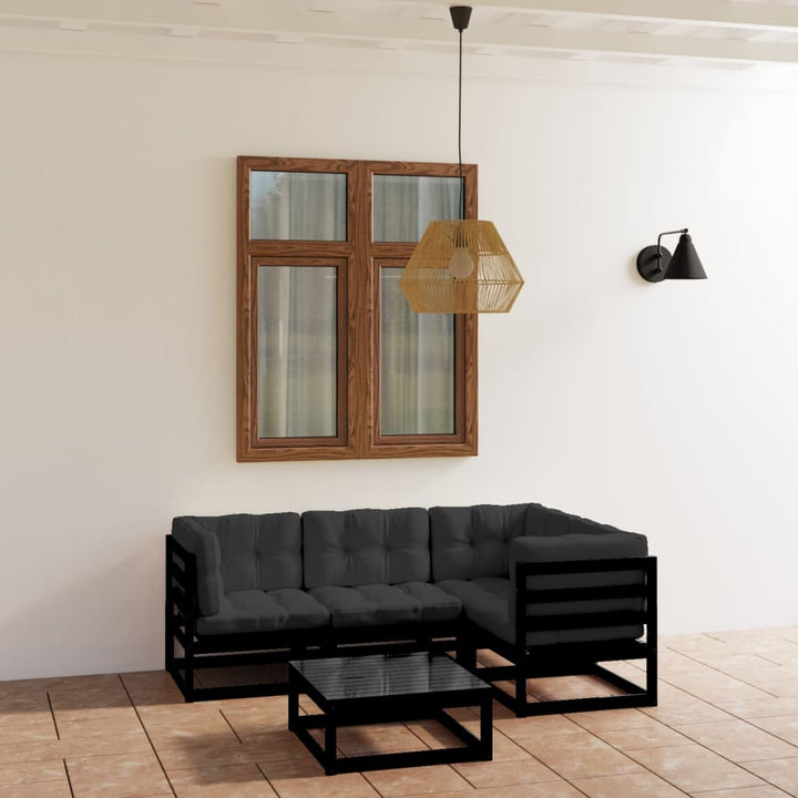 Set Mobilier De Grădină, 5 Piese, Lemn Masiv De Pin