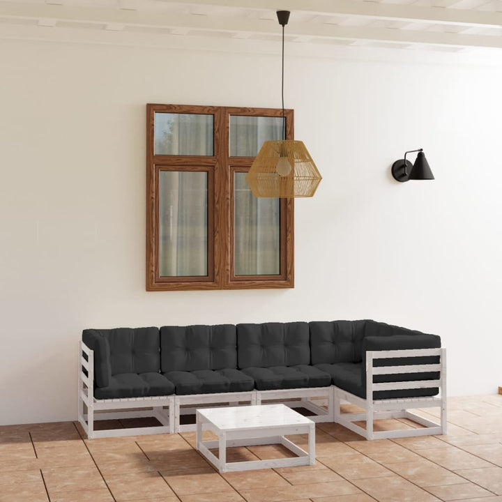 Set Mobilier De Grădină, 6 Piese, , Lemn Masiv De Pin