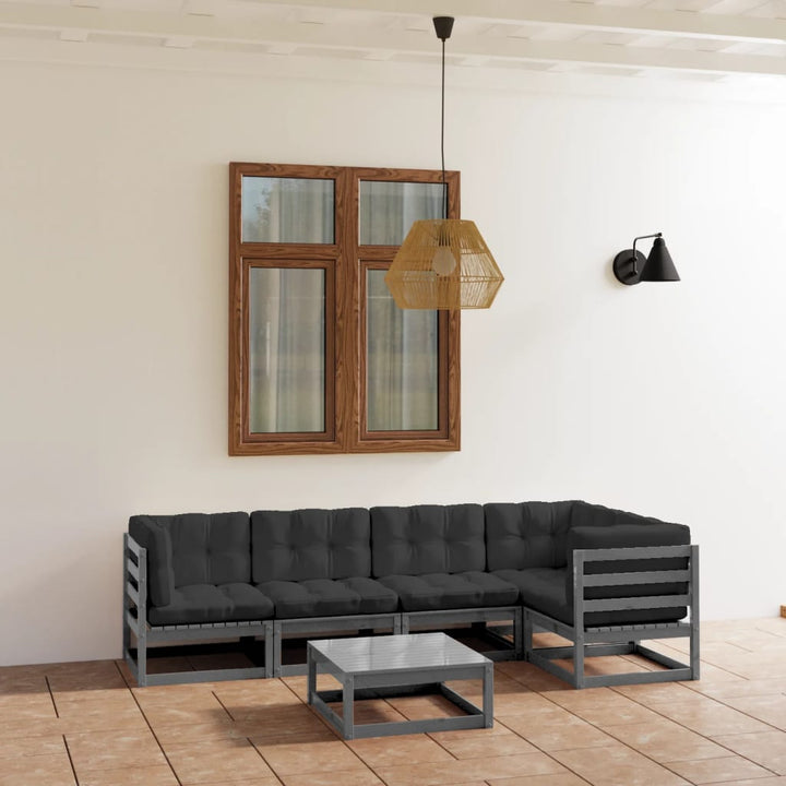 Set Mobilier De Grădină, 6 Piese, , Lemn Masiv De Pin