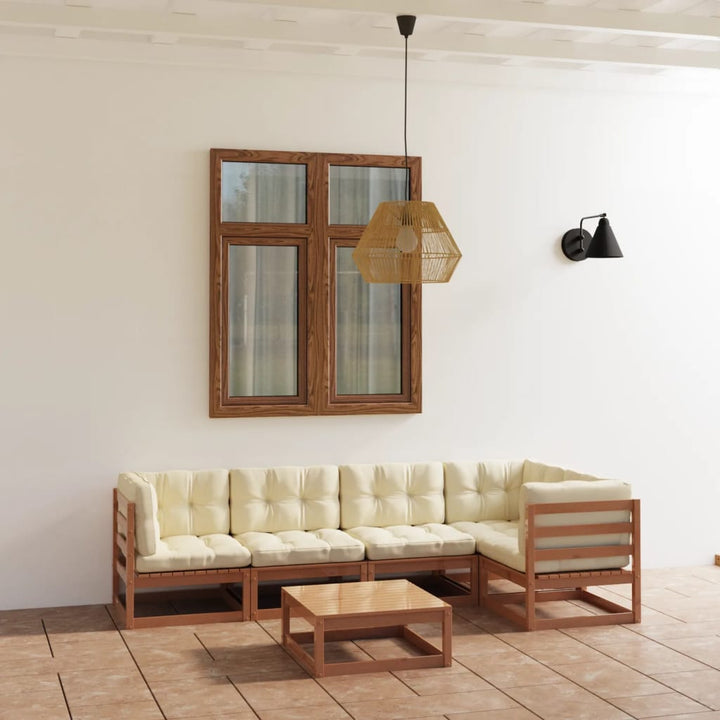 Set Mobilier De Grădină, 6 Piese, , Lemn Masiv De Pin