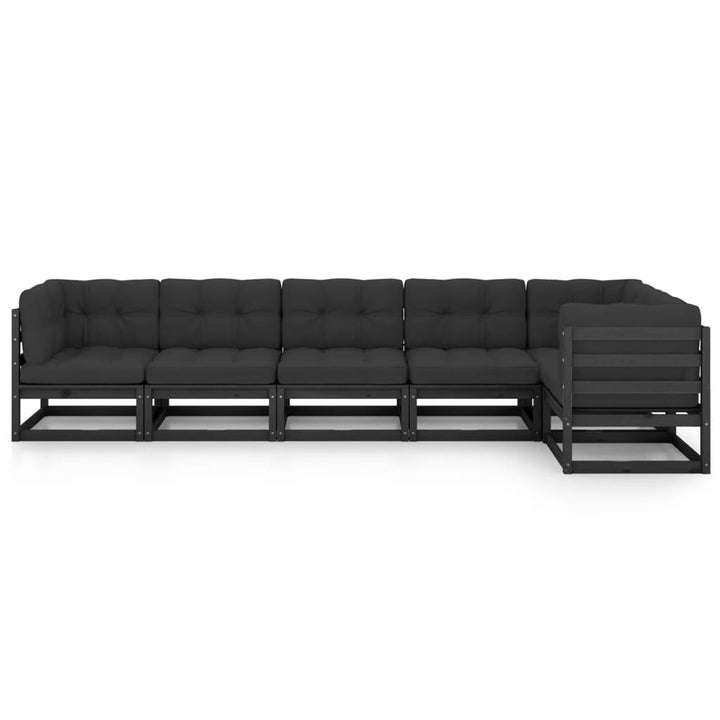 Vixl Set Mobilier Grădină Cu Perne, 6 Piese, Lemn Masiv Pin
