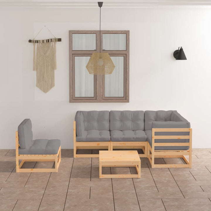 Set Mobilier De Grădină, 6 Piese, , Lemn Masiv De Pin