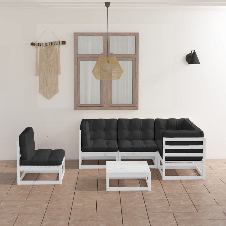 Set Mobilier De Grădină, 6 Piese, , Lemn Masiv De Pin