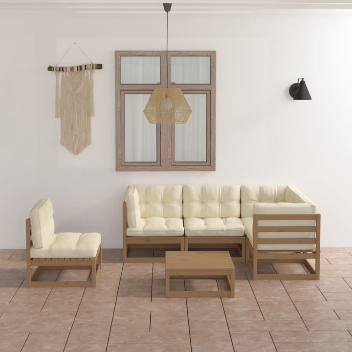Set Mobilier De Grădină, 6 Piese, , Lemn Masiv De Pin