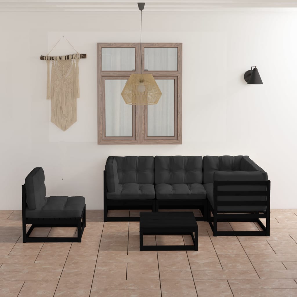 Set Mobilier De Grădină, 6 Piese, , Lemn Masiv De Pin
