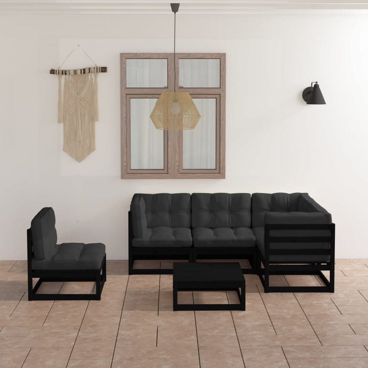 Set Mobilier De Grădină, 6 Piese, , Lemn Masiv De Pin